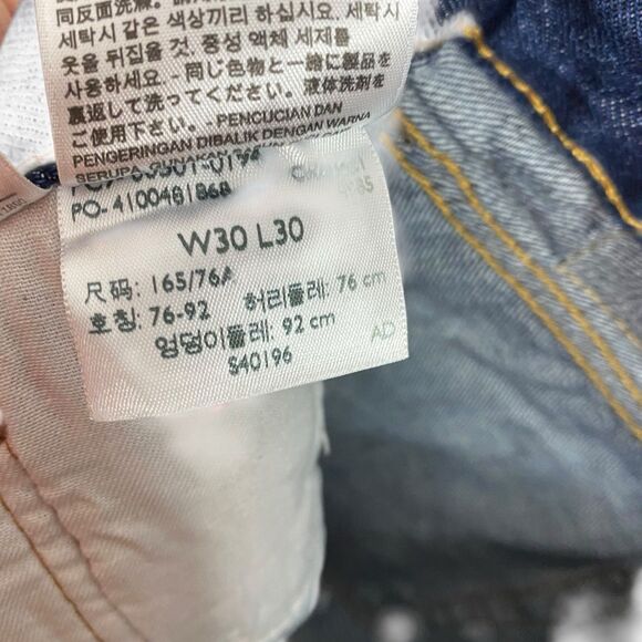 Levis 501 Jeans Mens 30x30 Blue Straight Leg Button Fly Cotton Medium Wash NWT - Picture 12 of 14